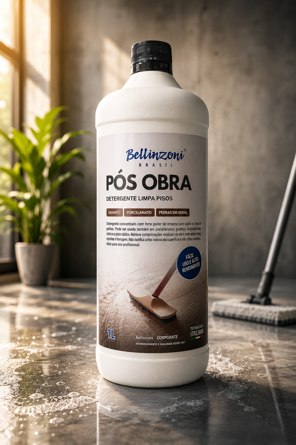 Bellinzoni Pós Obra — Detergente limpa pisos para porcelanato e pedras